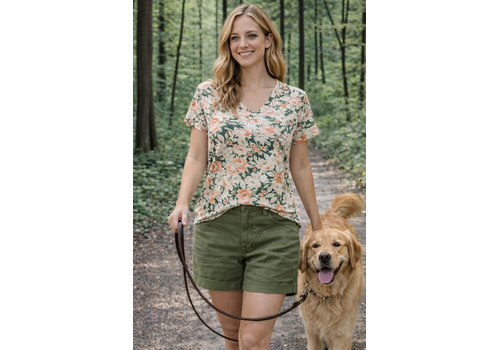 Lola Espeleta Lola Espeleta SH101 Khaki Shorts w/Turn-up