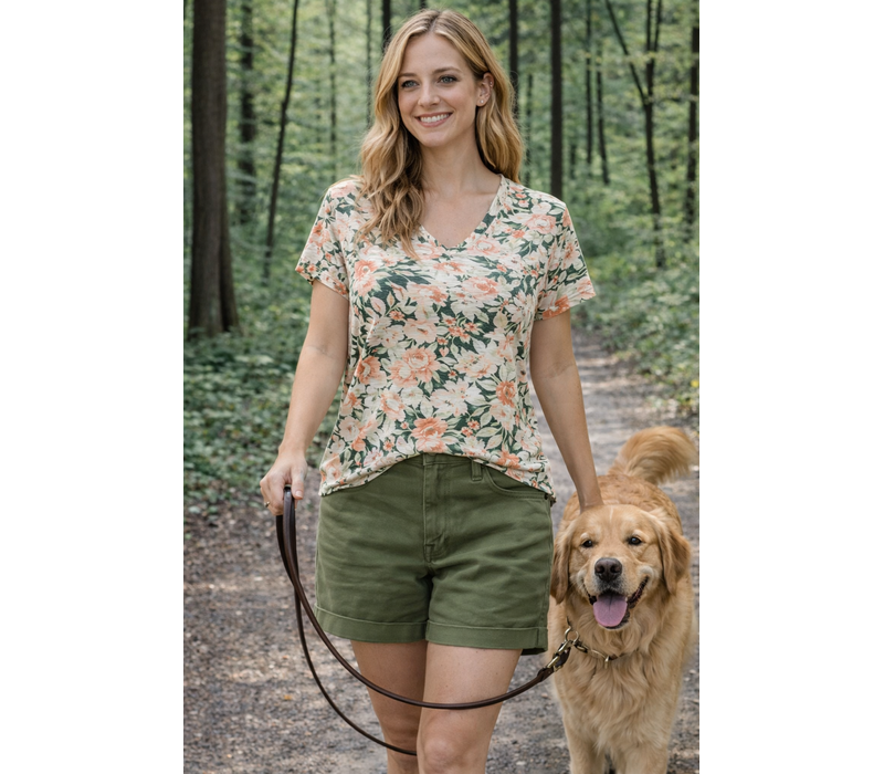 Lola Espeleta SH101 Khaki Shorts w/Turn-up