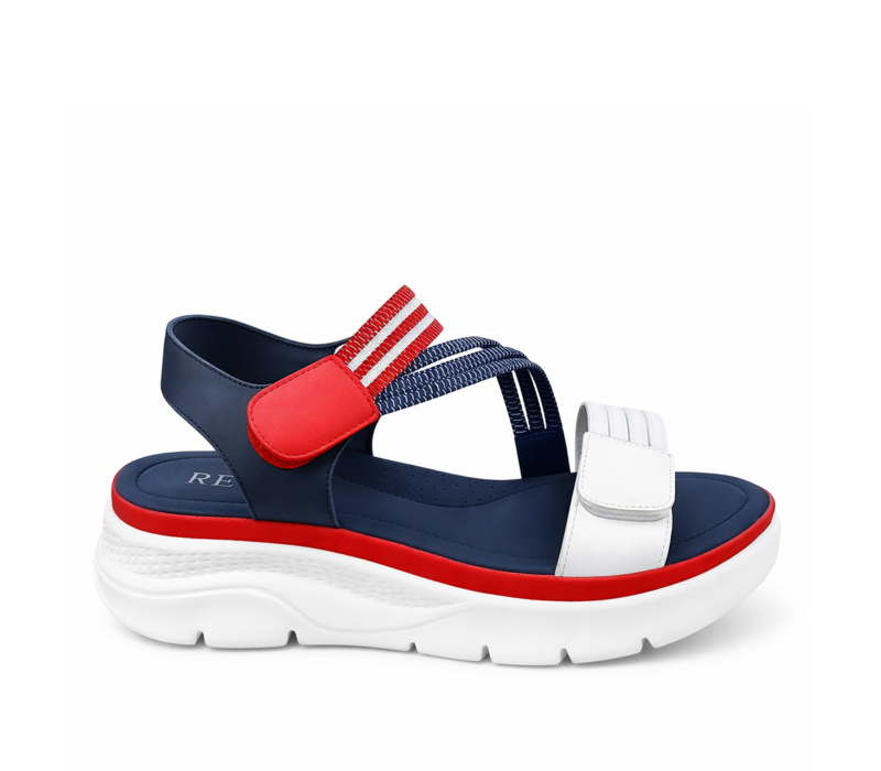 Redz LISSAR Navy/Red/Wht Velcro Sandal