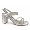 REDZ REDZ 3132-1 Silver Block Heel Sandals