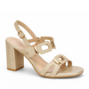REDZ REDZ 31589-1 Pale Gold Block Heel Sandals
