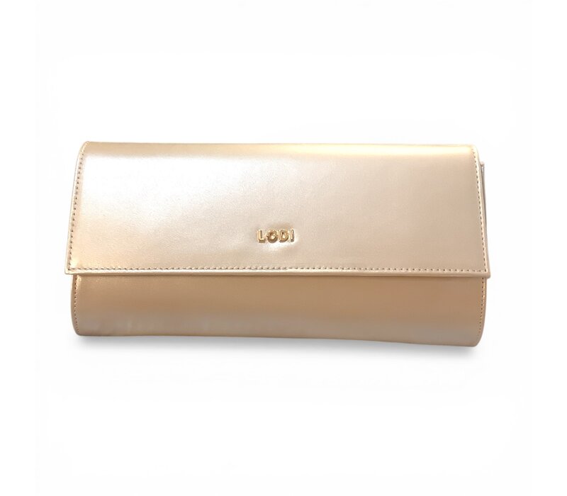 LODI L1902 Pearlized Nude Clutch Bag