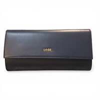 LODI L1902 Navy Leather Clutch Bag