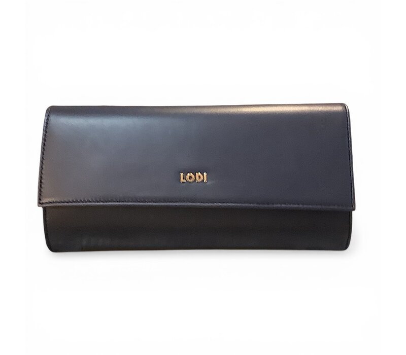 LODI L1902 Navy Leather Clutch Bag