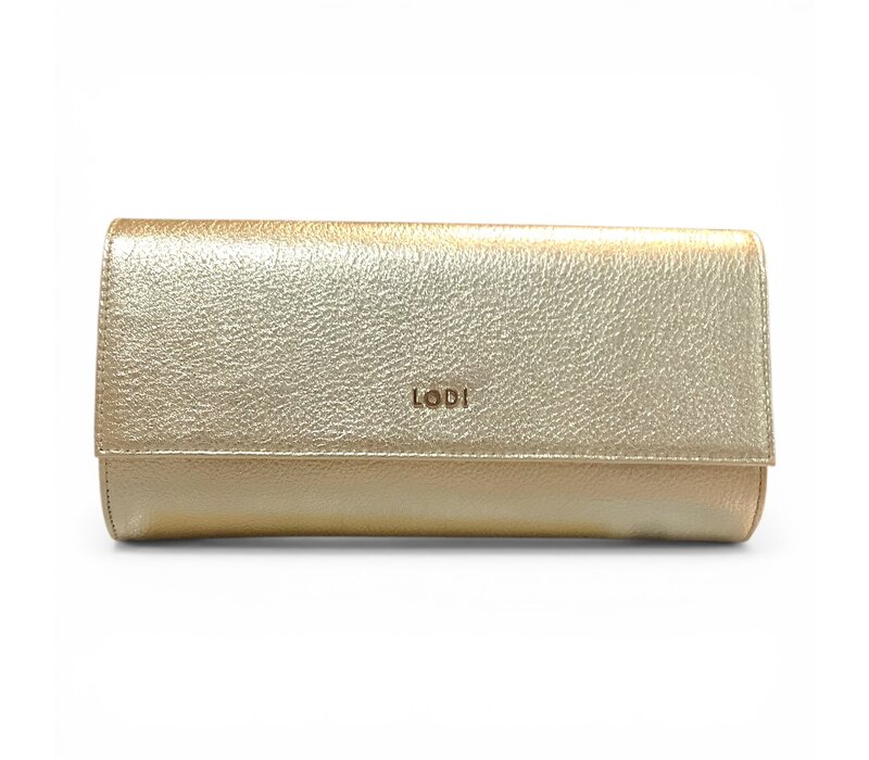 LODI L1902 Grainy Gold Clutch Bag