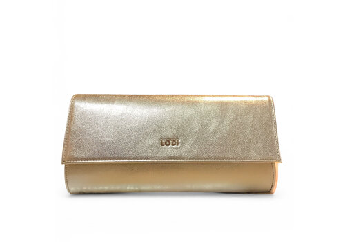 Lodi LODI L1902 Gold Metallic Clutch Bag