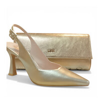 LODI L1902 Gold Metallic Clutch Bag