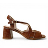 Marian MARIAN Tan Croc Block Heel Sandals