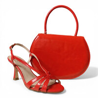 MARIAN 53405 Red Crackled Patent Sandals