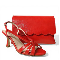 MARIAN 53405 Red Crackled Patent Sandals