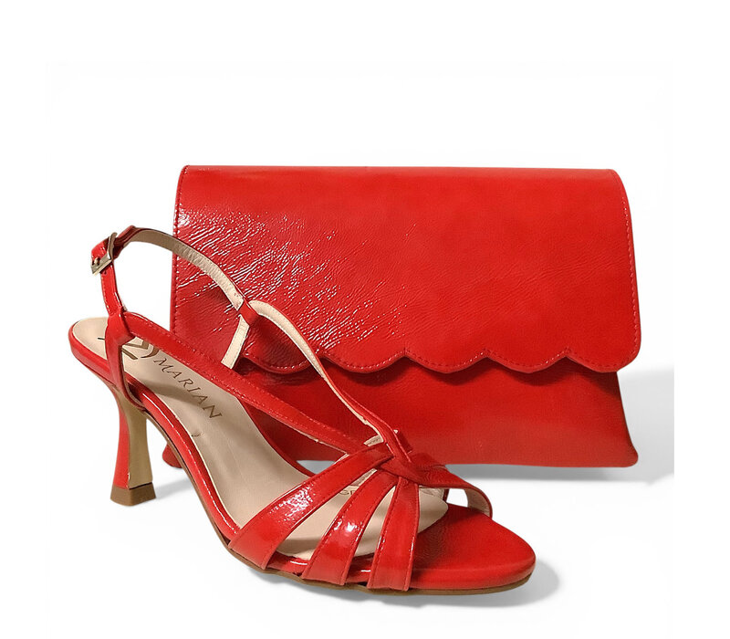 MARIAN 53405 Red Crackled Patent Sandals
