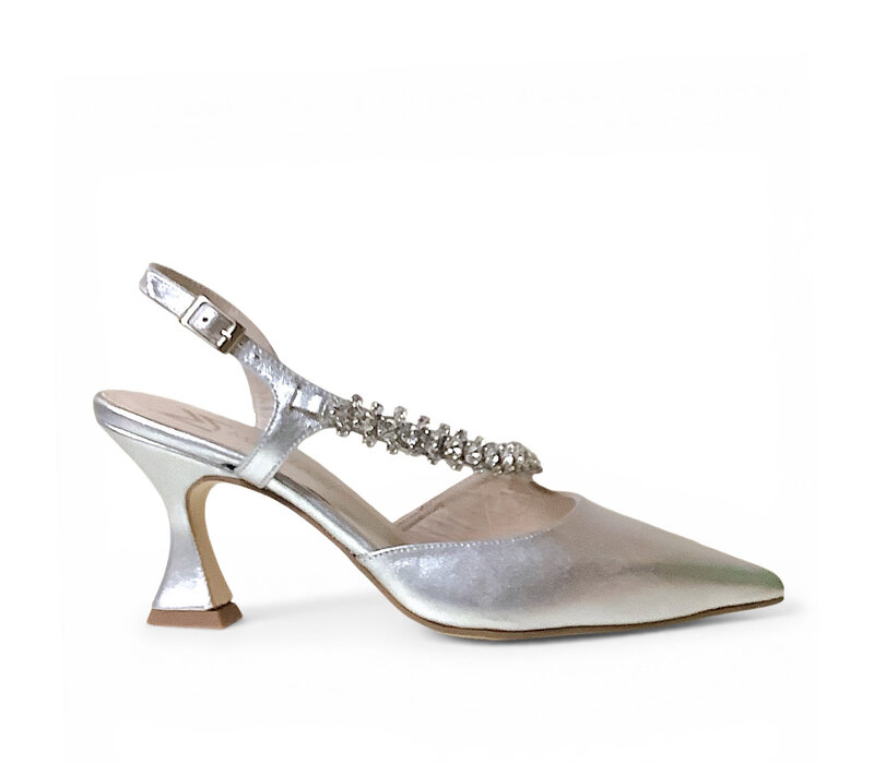 MARIAN 2737 Saffron Silver Sling-Backs