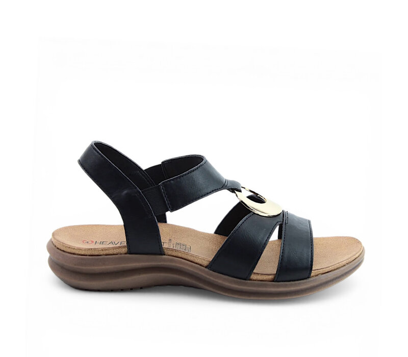 Heavenly Feet TRACE Black Sandals