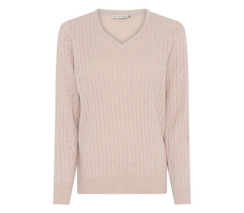 Micha 180 161 Beige Fine Knit Sweater