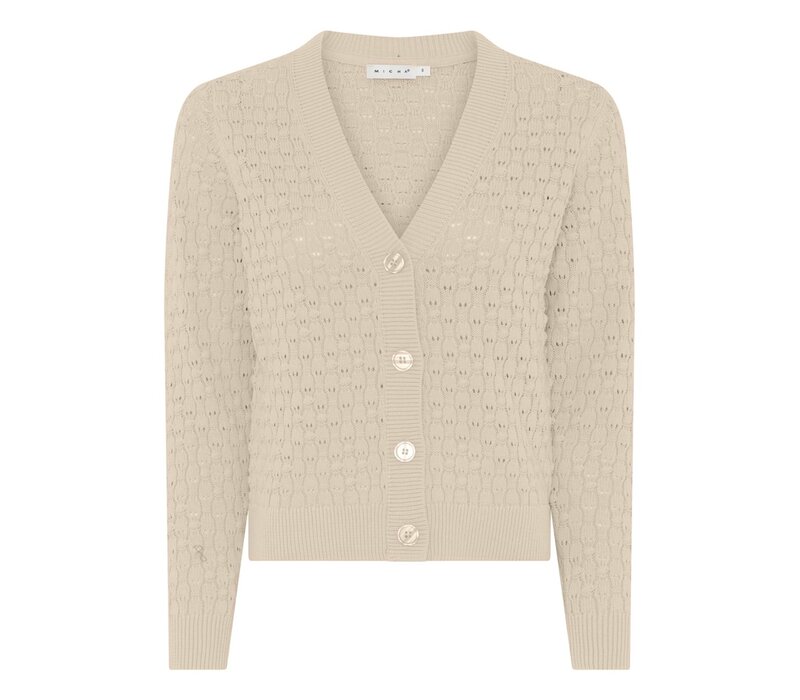 Micha 144 218 Oatmeal Knit Cardigan