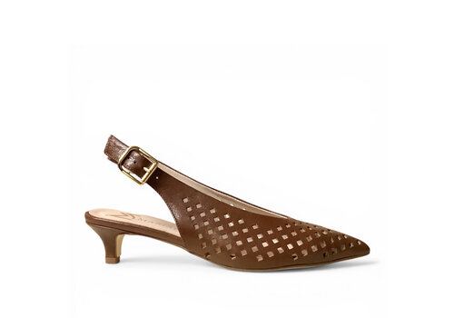 Marian Marian 4405 Brown Kitten Heel Sling-Backs