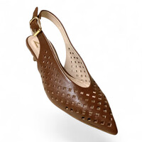 Marian 4405 Brown Kitten Heel Sling-Backs