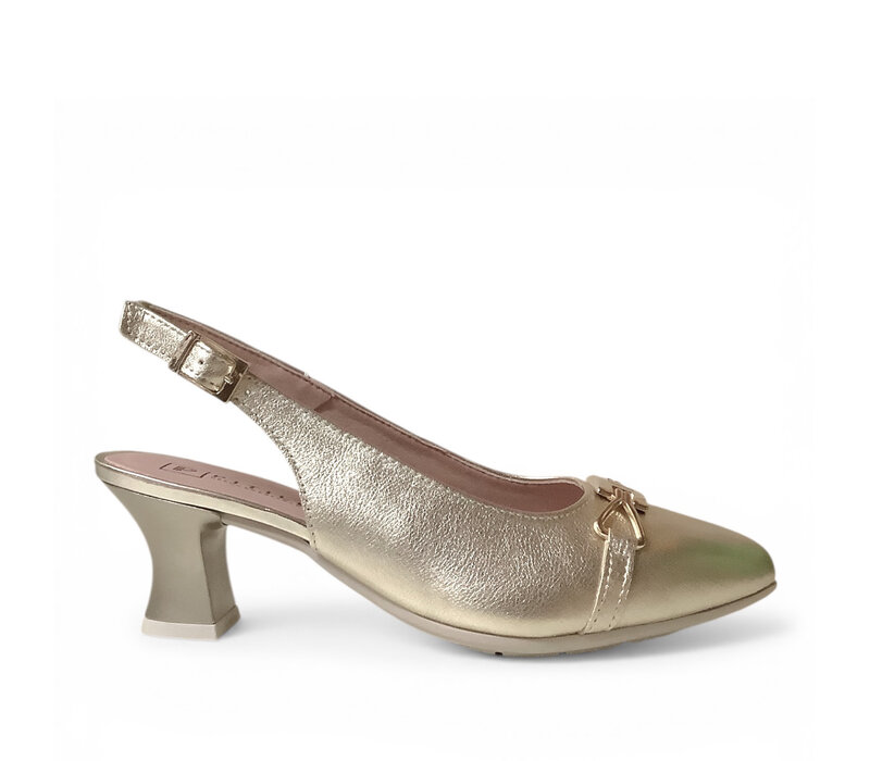 Pitillos 11186 Gold Solid Kitten Heel