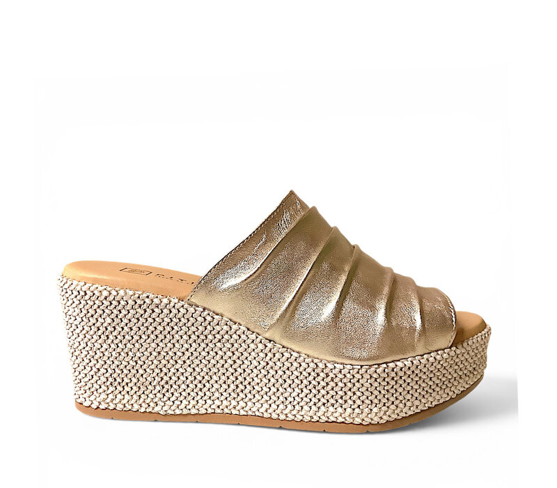 Pitillos11273 Gold Metallic Leather Mule