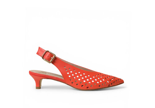 Marian Marian 4405 Deep Coral Kitten Heel Slings