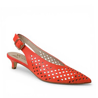 Marian 4405 Deep Coral Kitten Heel Slings