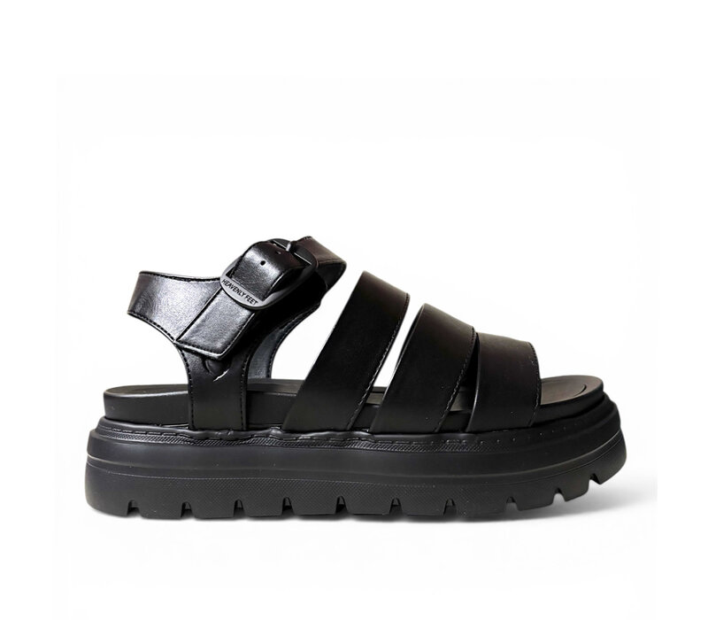 Heavenly Feet SAFFRON Black Sandals