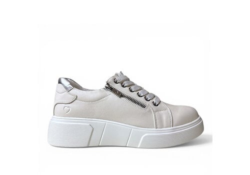 Heavenly Feet Heavenly Feet SHELBY White Zip Sneaker