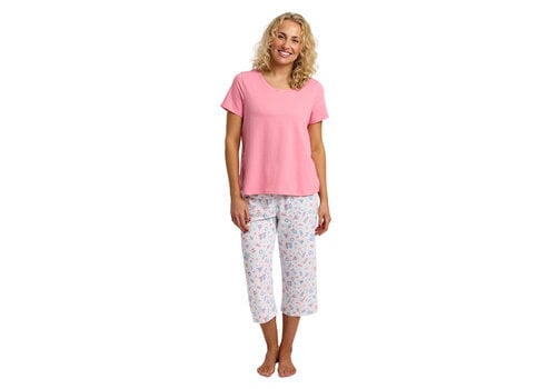 Indigo Sky Indigo Sky In47698 Pink 3/4 Leg Pyjamas