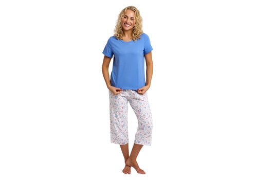 Indigo Sky Indigo Sky In47698 Blue 3/4 Leg Pyjamas