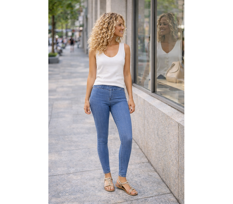 PINNS 395T Med Blue Denim Jeggings