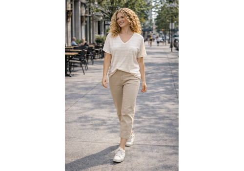 Julie Guerlande Julie Guerlande TS420 Cream/Lurex Top