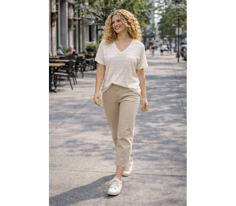 Julie Guerlande TS420 Cream/Lurex Top