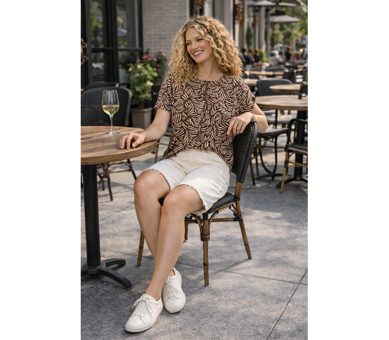 Julie Guerlande TS430 Brown/Cream Top