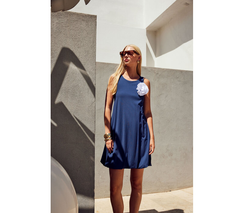 Fly Girl 91462 Navy Bubble Hem Dress