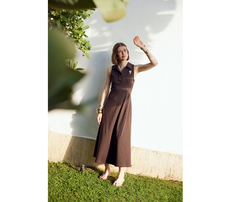 Fly Girl 91491 Brown Jersey Dress