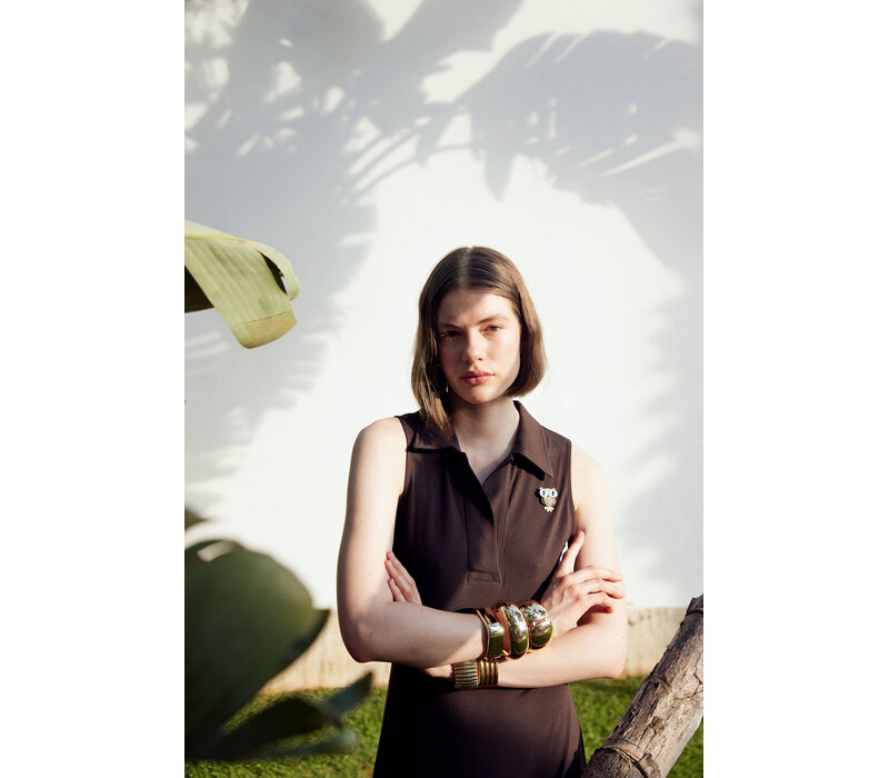 Fly Girl 91491 Brown Jersey Dress