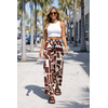 Fly Girl Italy Fly Girl 31322 Brown Print Pants