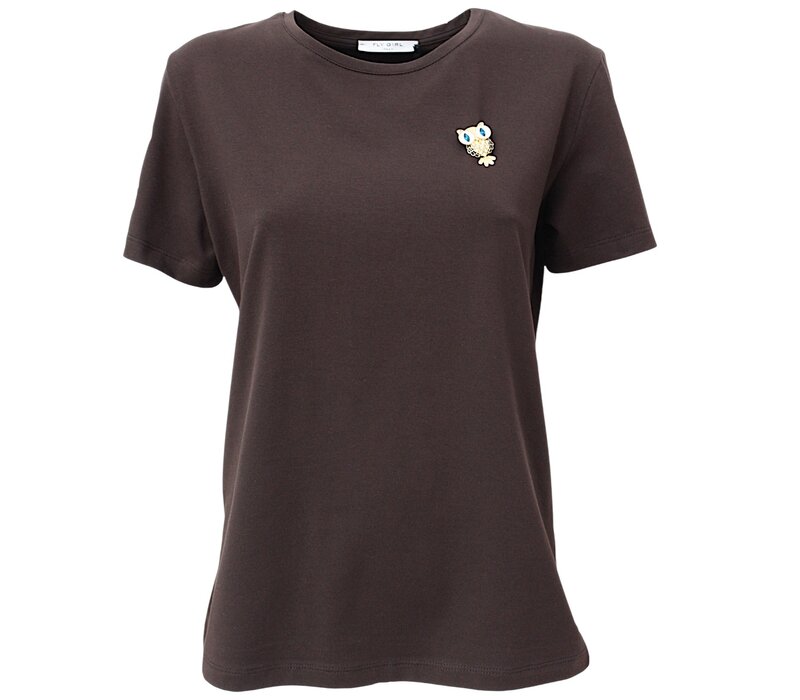 Fly Girl 11792 Chocolate Owl Tee