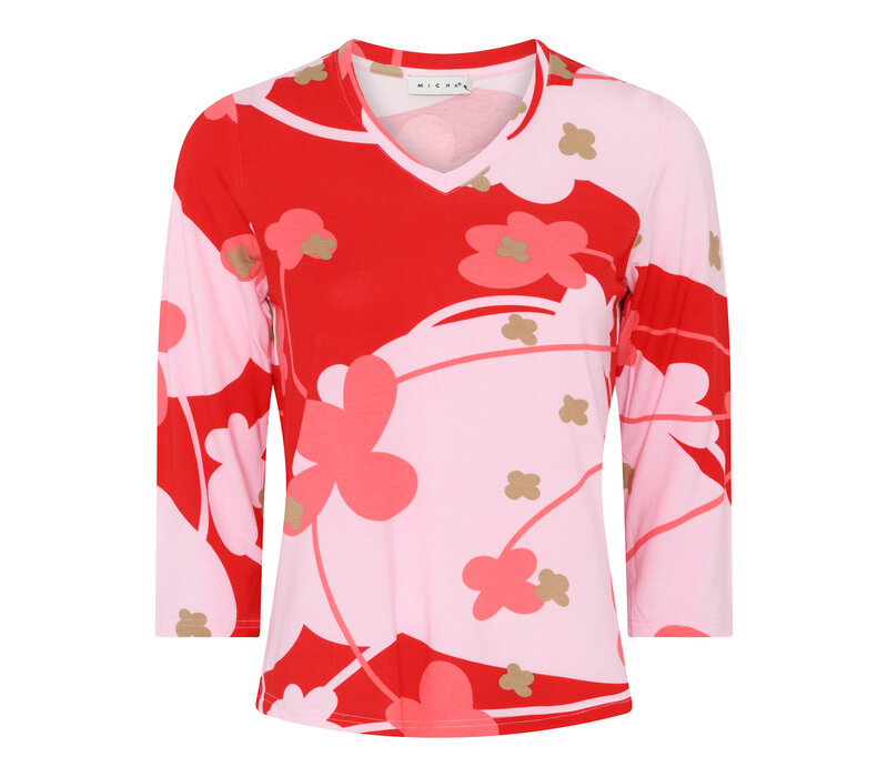Micha 181 193 Red Print Top