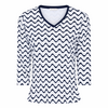 Micha S/S Micha 181 188 Navy Wave Print Top
