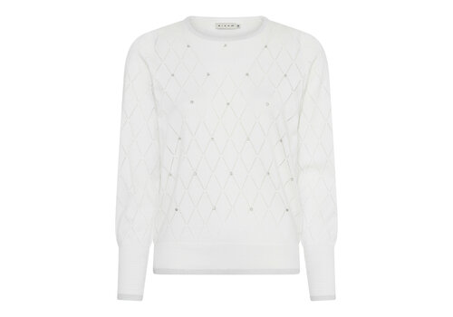 Micha S/S Micha 179 143 Off-Wht Diamantè Sweater