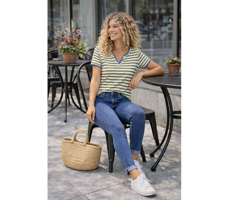 MD’M 44212102 Stripy Cotton T-Shirt