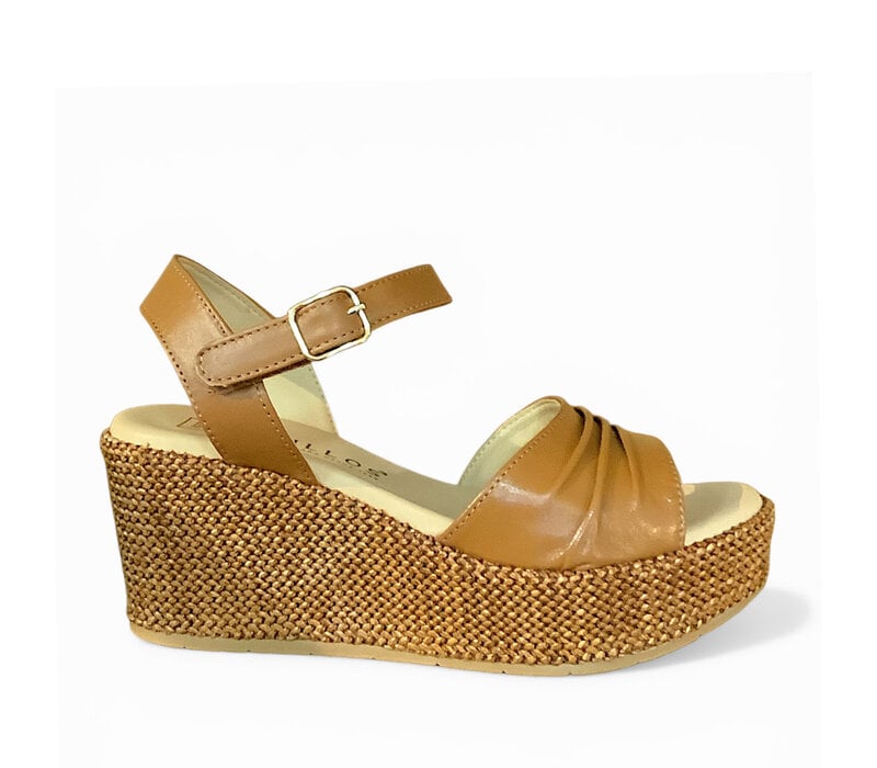 Pitillos 11272 Tan Wedge Sandals