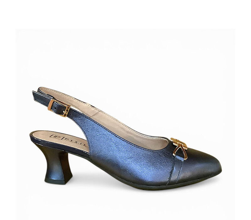 Pitillos 11186 Navy Solid Kitten Heel