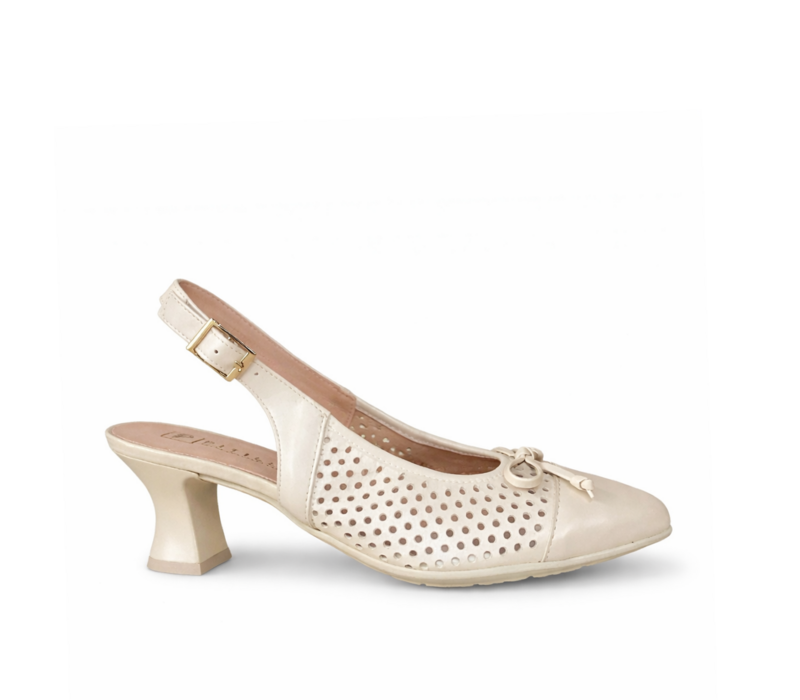 Pitillos 11188 Cream Solid Kitten Heel