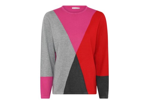 Micha S/S Micha 179 170 Pink/Grey Fine Knit Sweater