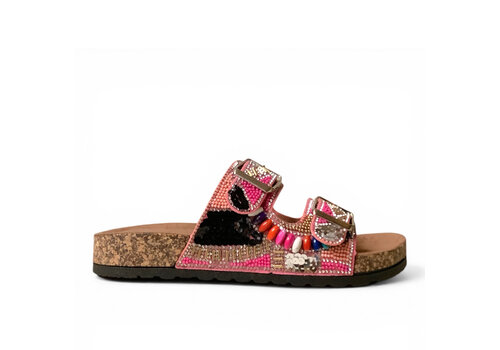 Heavenly Feet Heavenly Feet JESS Fuchsia Glitter Slider