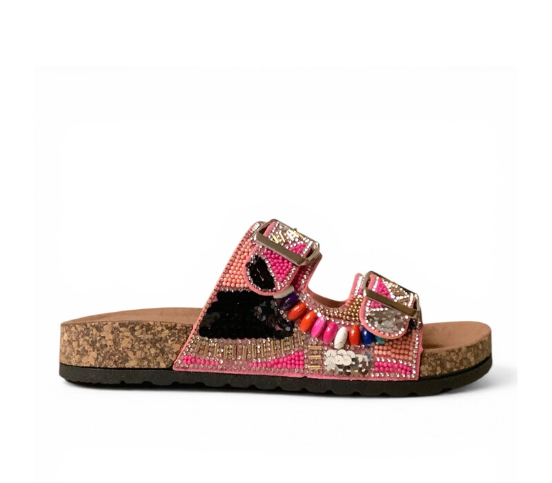 Heavenly Feet JESS Fuchsia Glitter Slider