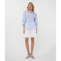 EsQualo 14203 Blue Printed Blouse