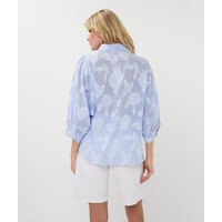 EsQualo 14203 Blue Printed Blouse
